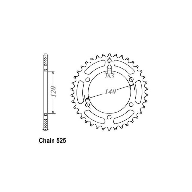JT Sprockets JT Rear Sprocket 498.46 – Suzuki: 1998–2000 GSX-R600W;X;Y SRAD