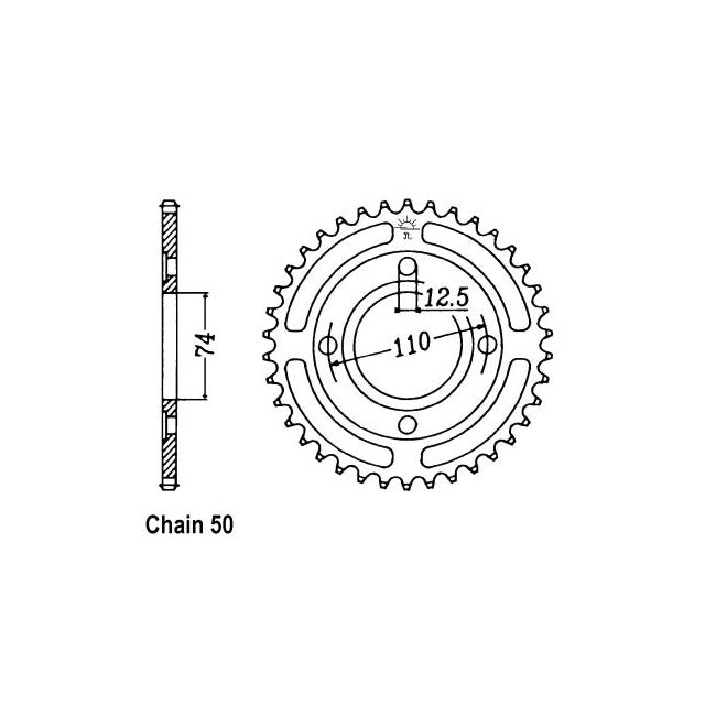 JT Sprockets JT Rear Sprocket 854.36 – Yamaha: 1980–1982 XS400SE