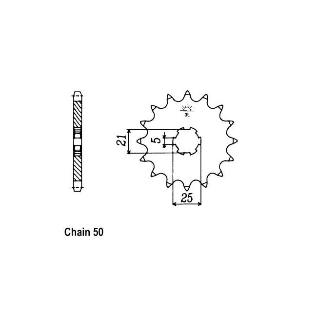 JT Sprockets JT Front Sprocket 567.17 – Yamaha: 1976–1977 RD400; RD400DX…