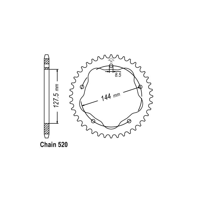 JT Sprockets JTA Rear Sprocket 751.38 – Ducati: 1995–2003 748 BiPosto; 748…