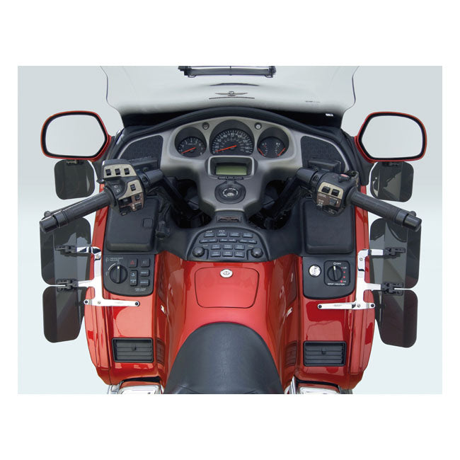 National Cycle Mirror Mount Wing Deflectors Dark Tint – Honda: 2001–2010 GL1800 Gold Wing…