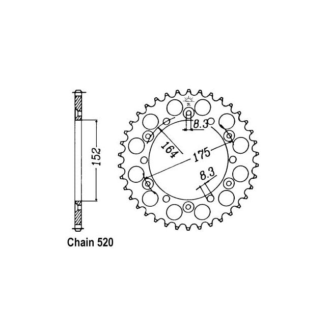 JT Sprockets JT Rear Sprocket 853.50 – Yamaha: All TT600