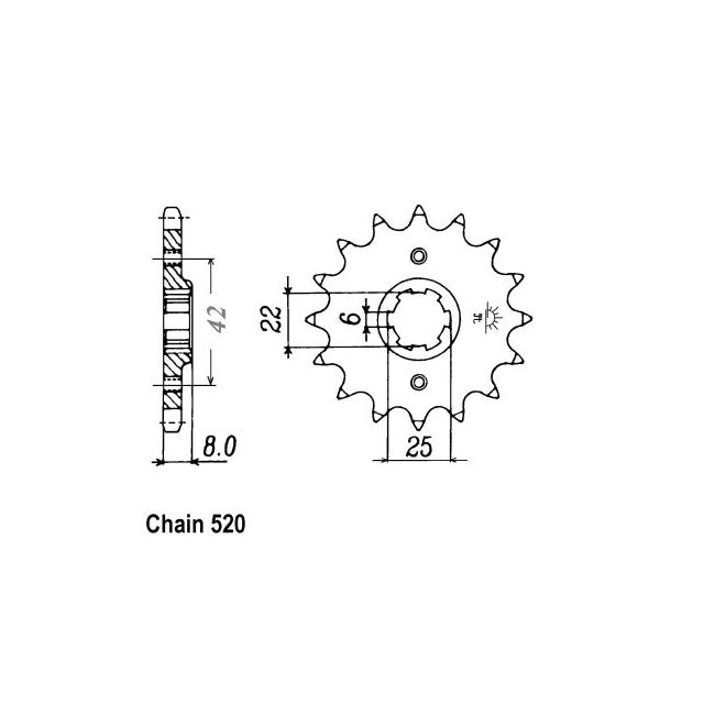 JT Sprockets JT Front Sprocket 281.15 – Honda: 1982–1987 XL500 R-C/H Prolink…