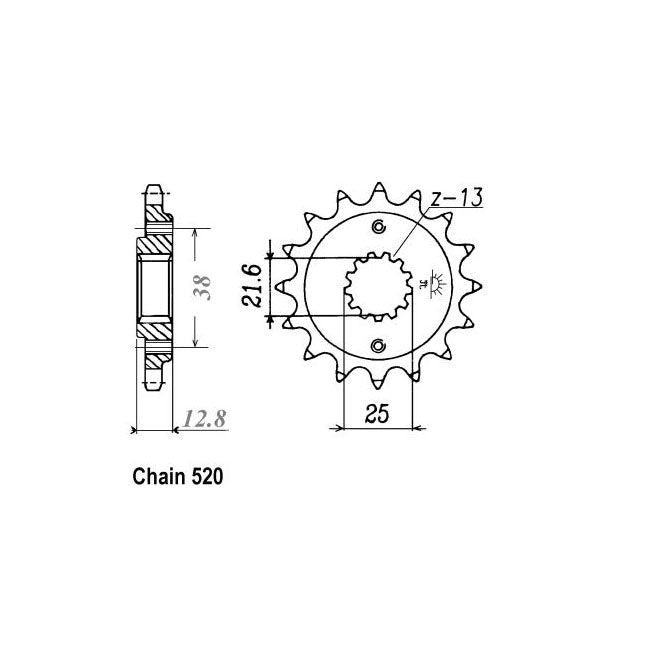 JT Sprockets JT Front Sprocket 511.14 – Kawasaki: 1993–1996 KLX650R A1/A3; D1