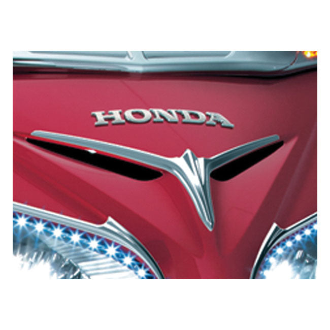 Kuryakyn Eybrow Accents for Upper Fairing Vent Chrome – Honda: 2012–2017 GL1800 Gold Wing &…