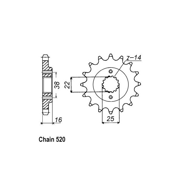 JT Sprockets JT Front Sprocket 736.14 – Ducati: 1995–1998 600 Monster <from VIN…
