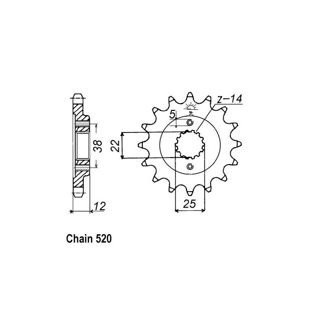 JT Sprockets JT Front Sprocket 495.15 – Ducati: 1988–1990 750 Paso; 1987 750…