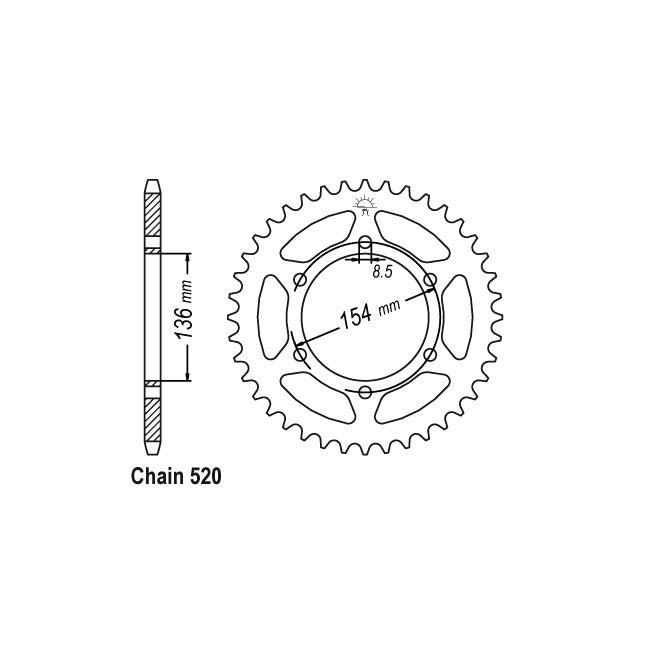 JT Sprockets JT Rear Sprocket 9.47 – BMW: 2007–2008 G650 Xchallenge; G650…