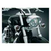 Kuryakyn Front Deep Dish Bezels W/Smoke Lenses, Amber Bulb – Honda: 2002–2005 VTX1800R/S/C; 2003–2009…