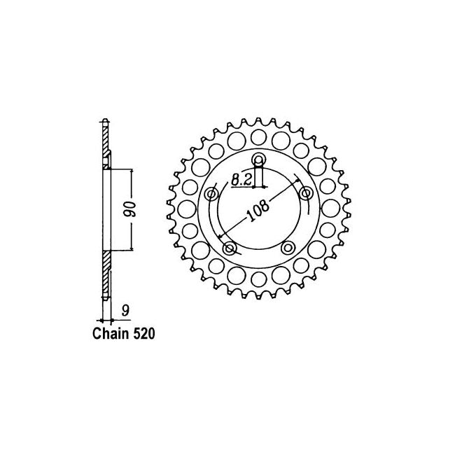 JT Sprockets JT Rear Sprocket 491.40 – Ducati: 1989 906 Paso
