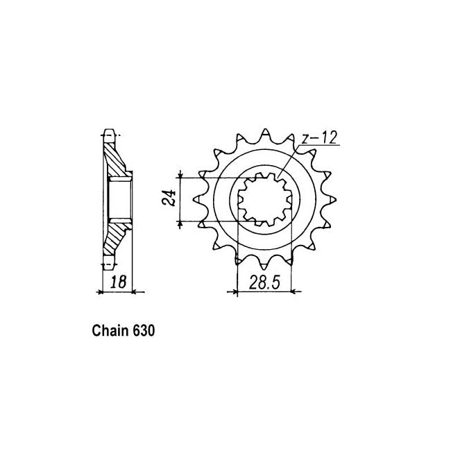 JT Sprockets JT Front Sprocket 523.15 – Kawasaki: 1983–1985 ZX1100A1/3 (GPZ1100)