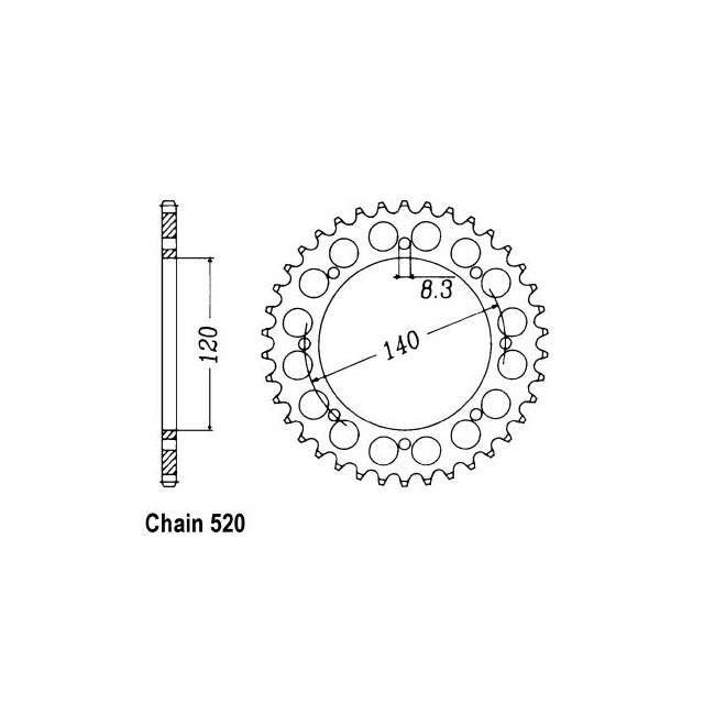 JT Sprockets JT Rear Sprocket 487.42 – Kawasaki: 1995–2002 KLR650C1-C8