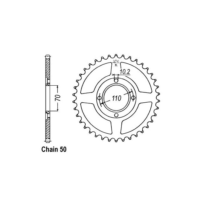 JT Sprockets JT Rear Sprocket 246.36 – Honda: 1979–1980 CB400 N;NA ; 1978–1979…