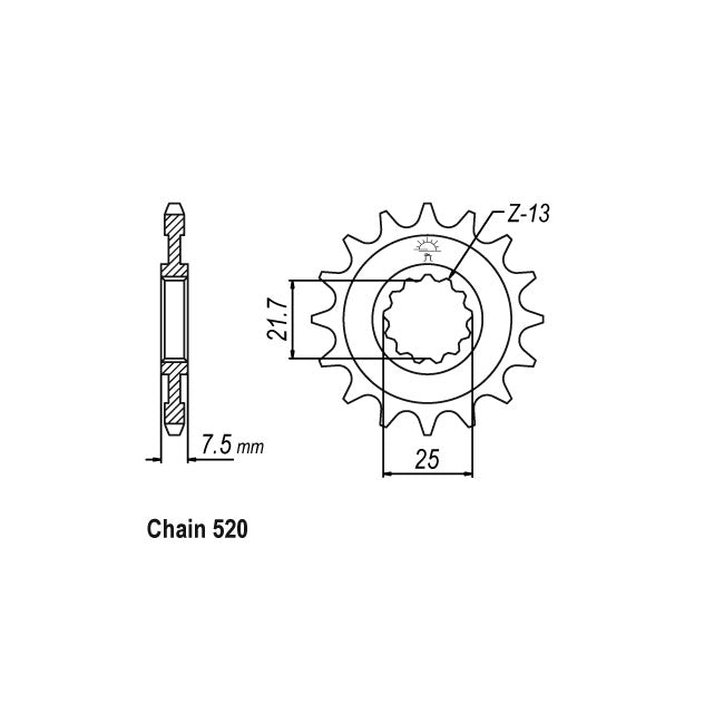 JT Sprockets JT Front Sprocket 1536.16 – Kawasaki: 2007–2019 ZX-6R (Ninja) (ABS)
