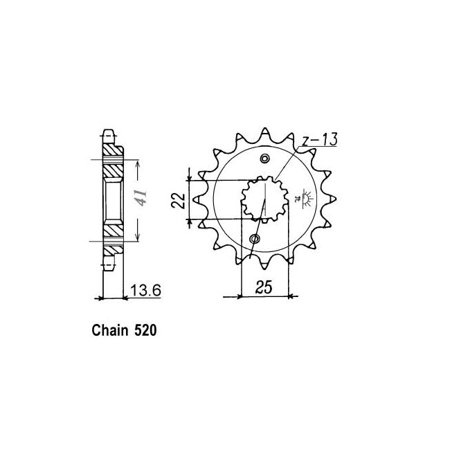 JT Sprockets JT Front Sprocket 1307.14 – Honda: 2000–2004 XR650RY; R1-R4