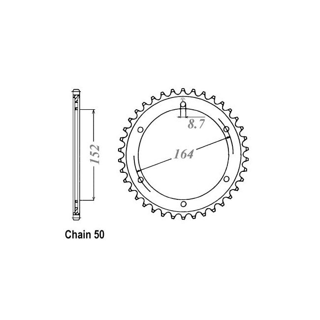 JT Sprockets JT Rear Sprocket 841.42 – Yamaha: 1978–1991 SR500 ; 1978 XT500