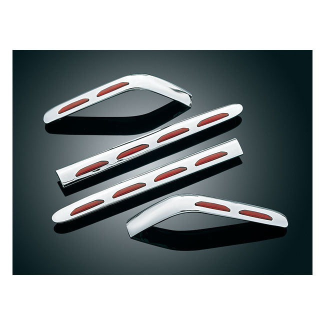 Kuryakyn LED Lighted Saddlebag Molding, Red Lens – 2001–2010 Honda GL1800 Gold Wing Models