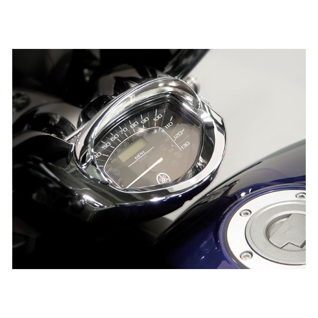 National Cycle NC Cast Speedometer Visor Chrome – Yamaha: 2007–2015 XVS1300AT V Star 1300…