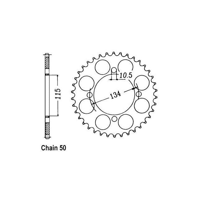 JT Sprockets JT Rear Sprocket 718.48 – Ducati: 1987–1988 650 Indiana