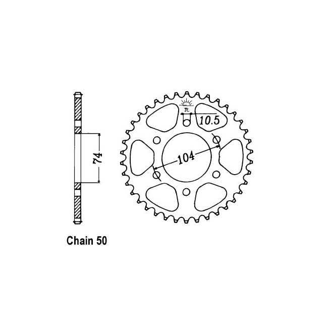 JT Sprockets JT Rear Sprocket 481.40 – Kawasaki: 1980–1983 Z400J1/3 (4 Cyl)…