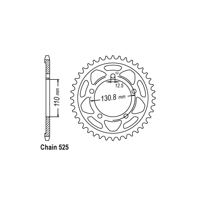 JT Sprockets JT Rear Sprocket 7.44 – BMW: 2009–2011 S1000RR