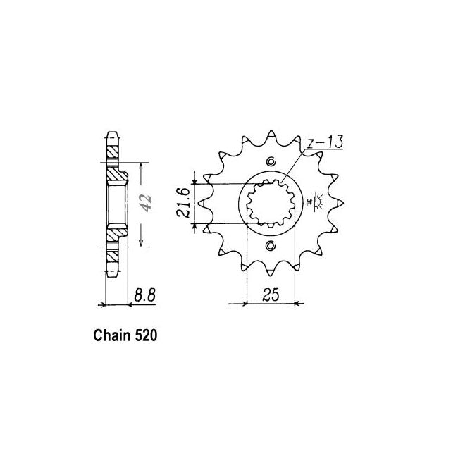 JT Sprockets JT Front Sprocket 516.15 – Kawasaki: 1984–1990 KL600A1;B1/4…