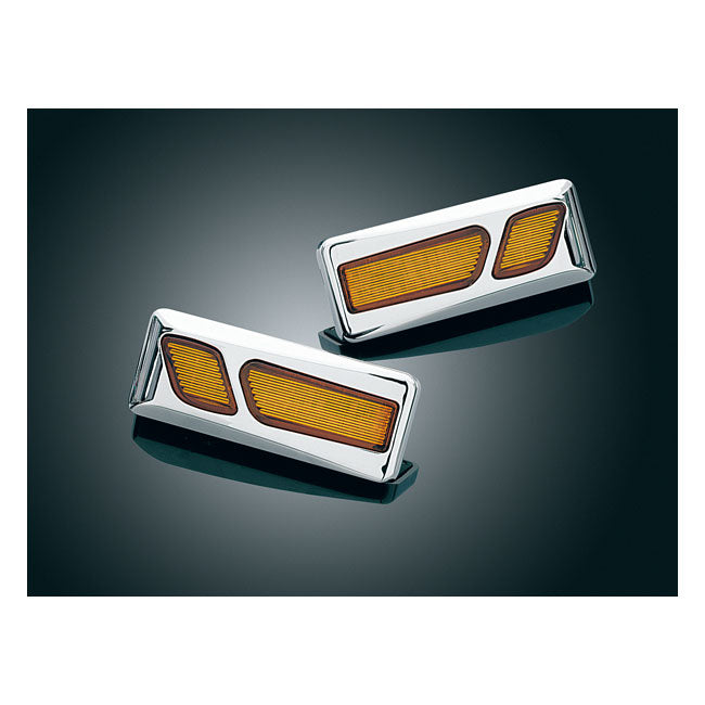 Kuryakyn LED Front Reflector Conversion Chrome – Honda: 2001–2017 GL1800 Gold Wing…