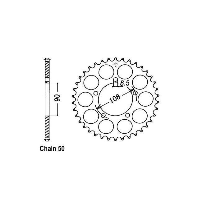 JT Sprockets JT Rear Sprocket 1022.40 – Ducati: 1988 750 F1