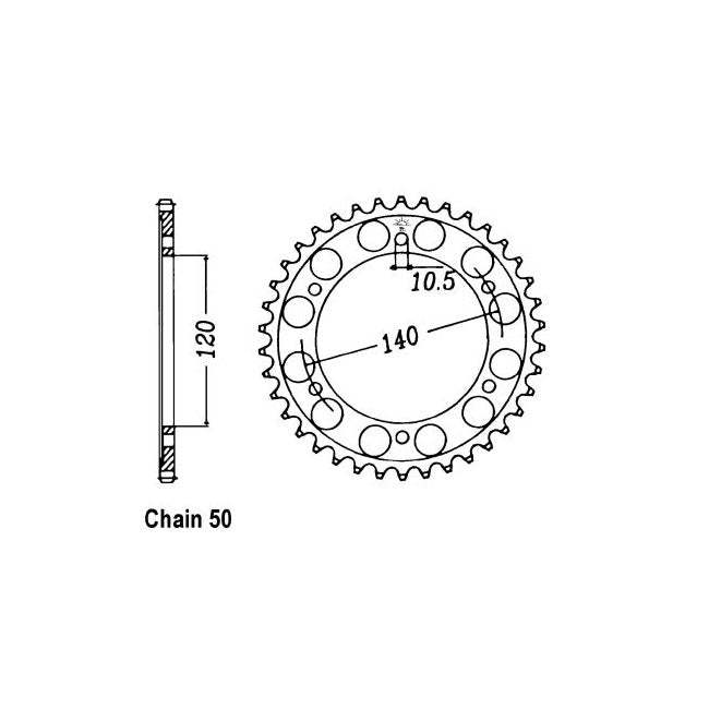 JT Sprockets JT Rear Sprocket 499.45 – Kawasaki: 1990–1992 ZX600D1/3 (ZZ-R600)