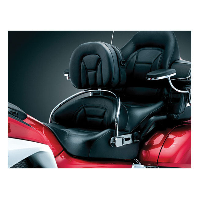 Kuryakyn ''Revolution'' Driver Backrest, Black and Chrome – 2012–2017 Honda Gold Wing GL1800 Models