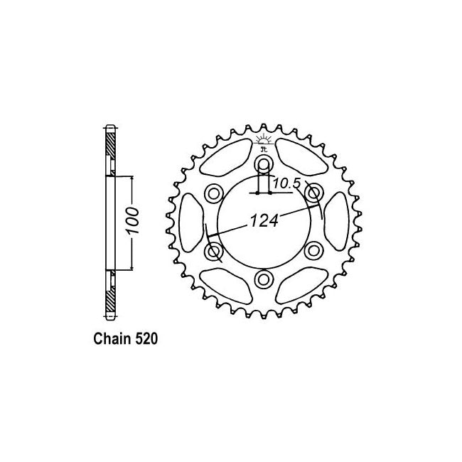 JT Sprockets JT Rear Sprocket 735.45 – Ducati: 2008–2013 696 Monster