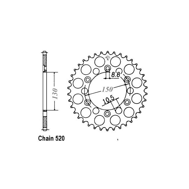 JT Sprockets JT Rear Sprocket 245/305.47 – Honda: 1991–1994 NX650M T/M R Dominator…