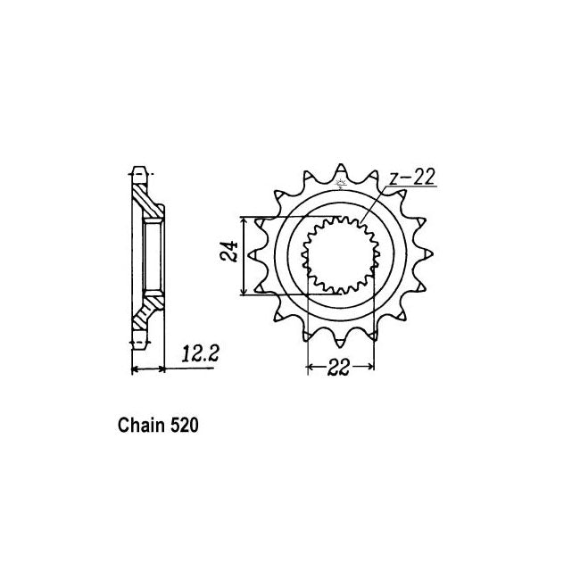 JT Sprockets JT Front Sprocket 1125.17 – Aprilia: 1992–1993 600 Pegaso…