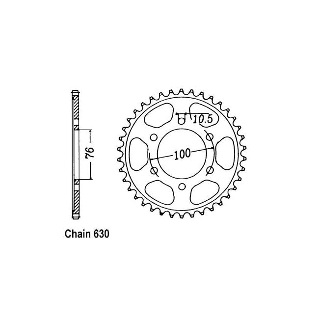 JT Sprockets JT Rear Sprocket 818.41 – Suzuki: 1977–1982 GS750B;EC;EN;DC;DN;LN…