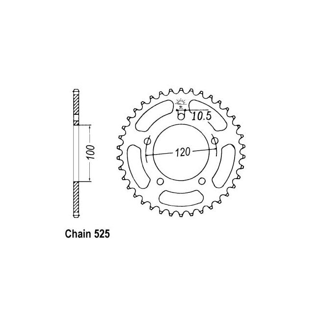 JT Sprockets JT Rear Sprocket 702.44 – Aprilia: 2007–2016 750 SL Shiver ABS…