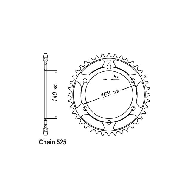 JT Sprockets JT Rear Sprocket 6.41 – BMW: 2008–2012 F650 GS