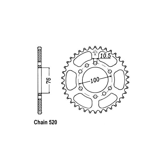 JT Sprockets JT Rear Sprocket 1825.37 – Suzuki: 1981–1982 GN400