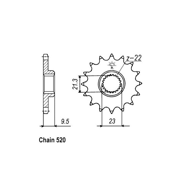 JT Sprockets JT Front Sprocket 1577.15 – Yamaha: 1999–2003 XT600E