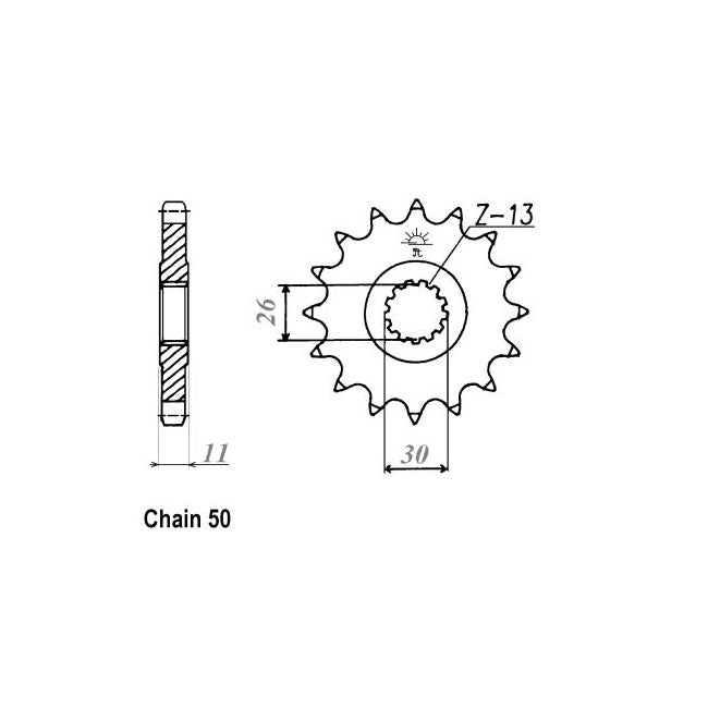 JT Sprockets JT Front Sprocket 579.15 – Yamaha: 1984–1987 RD500LC