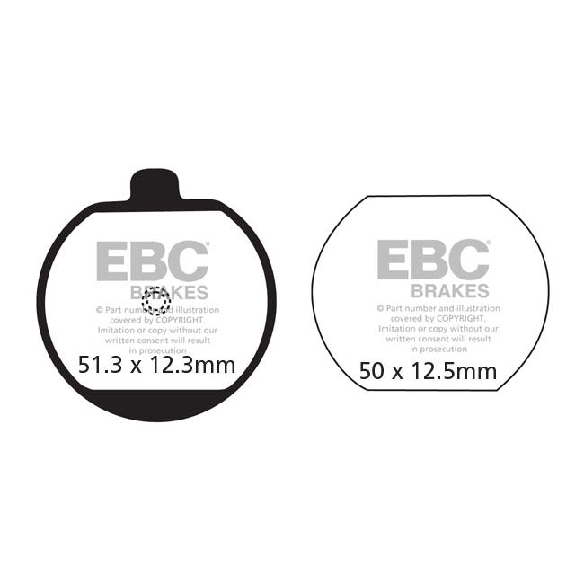 EBC Organic Brake Pads – Front: Kawasaki: 1969–1970 H1 500 Mach…