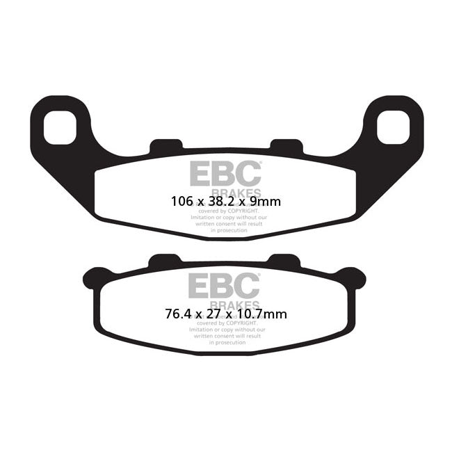 EBC Organic Brake Pads – Front: Kawasaki: 87 GPX 400 R ZX 400 F1…