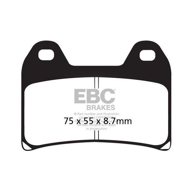 EBC V-pad Semi Sintered Brake Pads – Front: Aprilia: 2010–2012 Dorsodura…