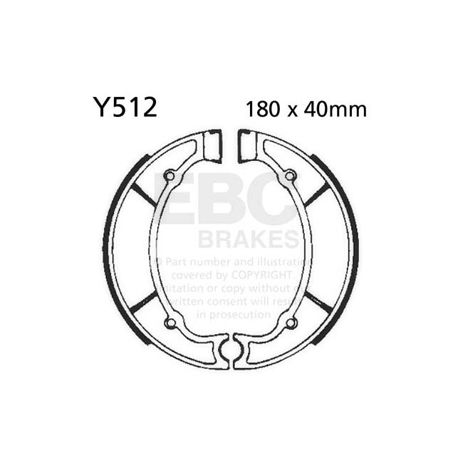 EBC Plain Brake Shoes – Rear: Yamaha: 81;1982–1983 XJ 550 H/J/K…