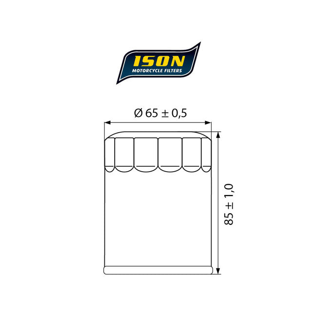 ISON 148 Oil Filter – Yamaha: 2001–2005 FJR 1300 1300cc…