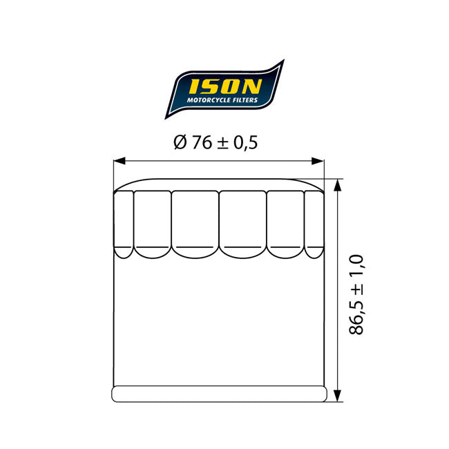 ISON 551 Oil Filter – Moto Guzzi: 2006–2007 850 Breva 850cc…