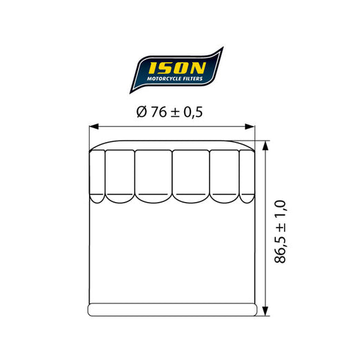 ISON 551 Oil Filter – Moto Guzzi: 2006–2007 850 Breva 850cc…