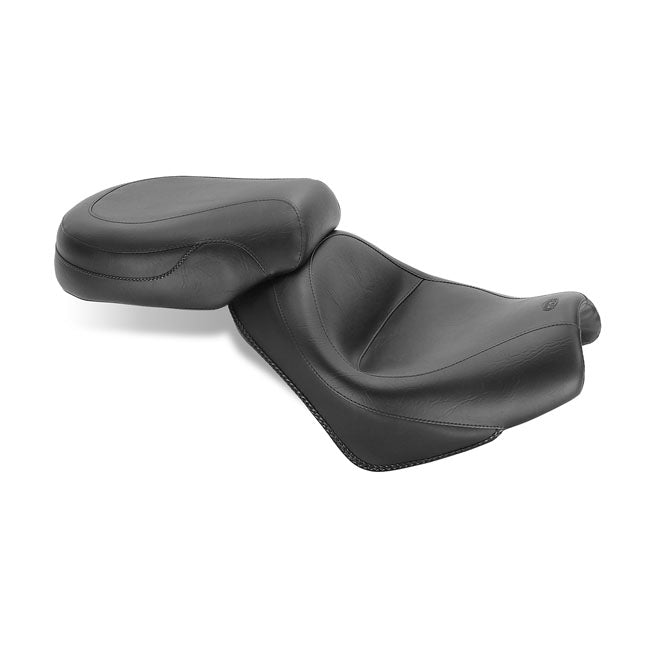 Mustang 2-P Vintage Touring Seat Plain Black – Honda: 2002–2008 VTX1800 Retro…