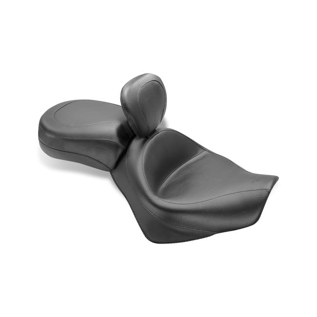 Mustang 2-P Wide Touring Vintage Seat Plain Black – Honda: 2005–2020 VT750 Aero