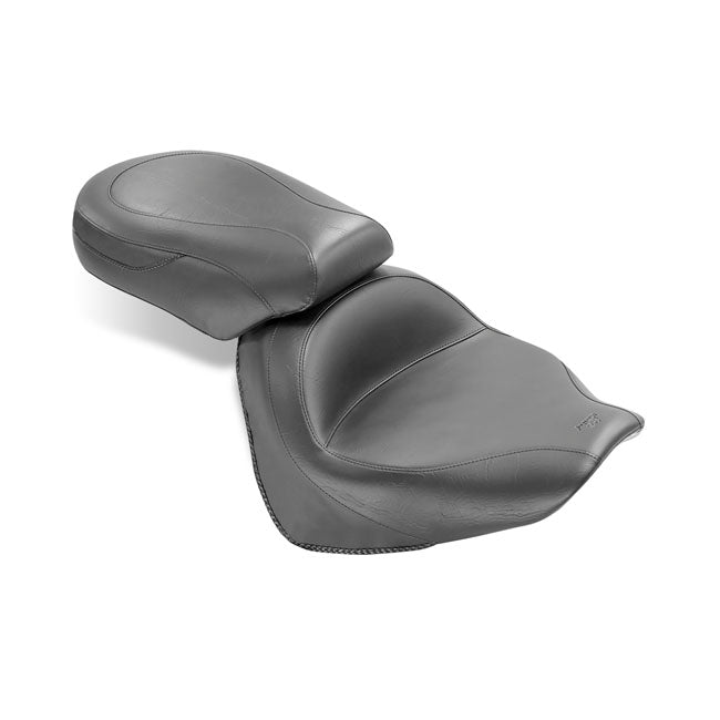 Mustang 2-P Wide Touring Vintage Seat Plain Black – 2007–2017 Yamaha V-Star1300; 1300…