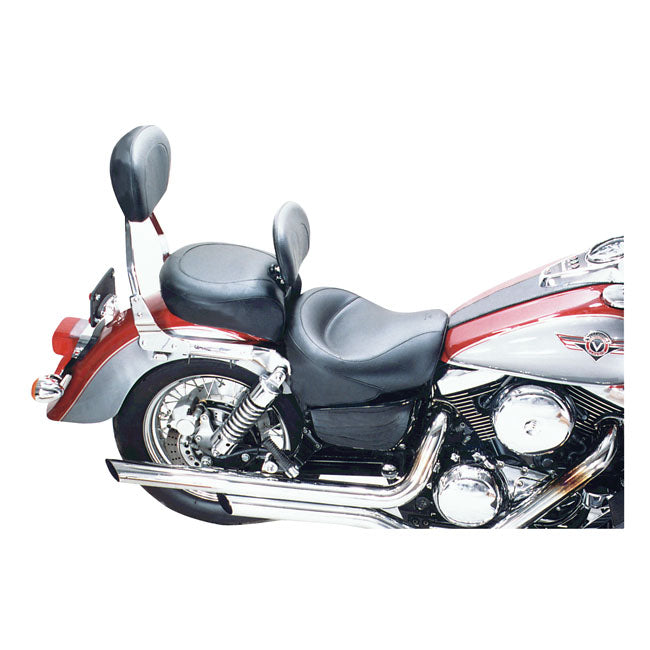 Mustang 2-P Wide Touring Vintage Seat Plain Black – 1996–2008 Kawasaki Vulcan1500 Classic…